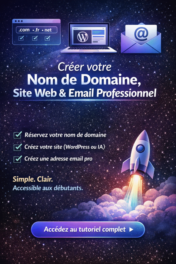 Créer votre nom de domaine, site web & email professionnel