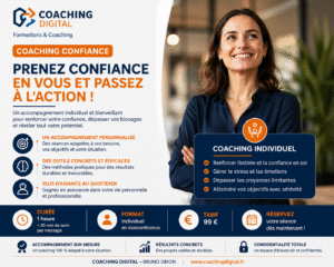 Coaching confiance en soi individuel en visioconférence pour renforcer l’estime de soi, gérer le stress et dépasser ses blocages.